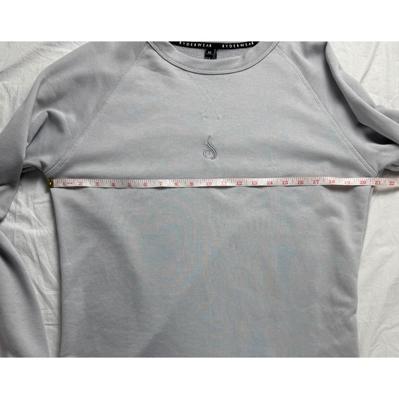 RYDERWEAR Mens Gray Crewneck Sweatshirt Raglan Sleeve Logo Size M - Picture 10 of 15